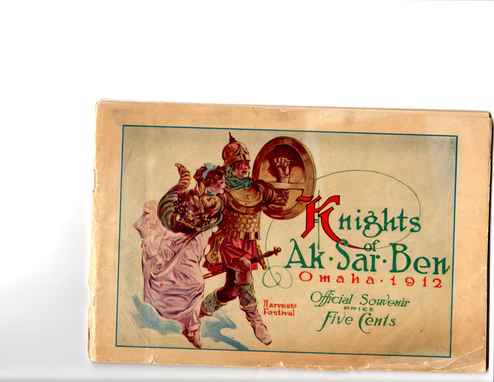 1912 Ak-Sar-Ben Ball program
